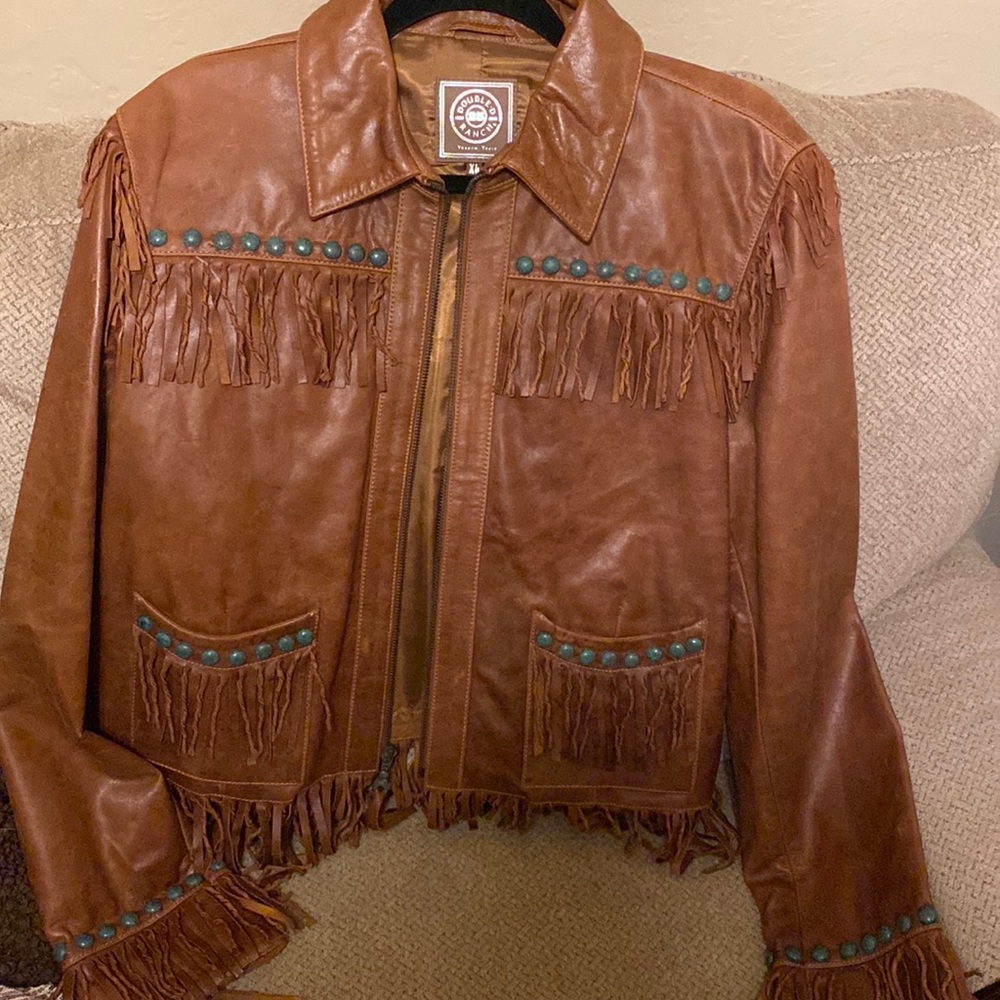 Double D Ranch leather jacket worn twice